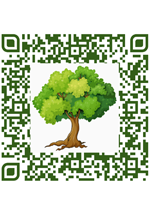 QR code avec un arbre au milieu