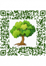 QR code avec un arbre au milieu